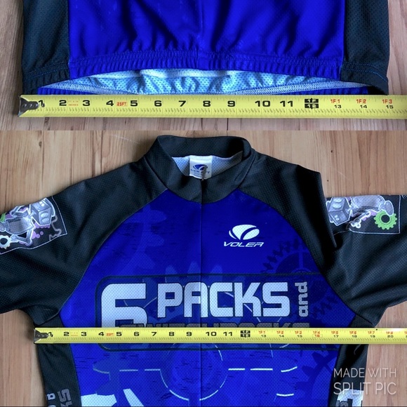 VOLER Cycling Jersey Bike Shirt 3/4 Zip Pockets Small Blue Men’s UNISEX - Picture 9 of 14